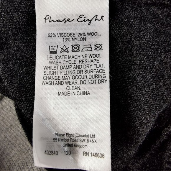 PER UNA M&S Long Flared Panelled Heavy Skirt Black Grey Lace Trim UK 16 Boho - Picture 7 of 7